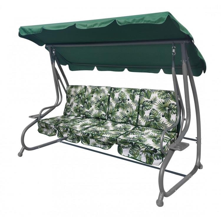 Záhradná hojdačka zelená lístie